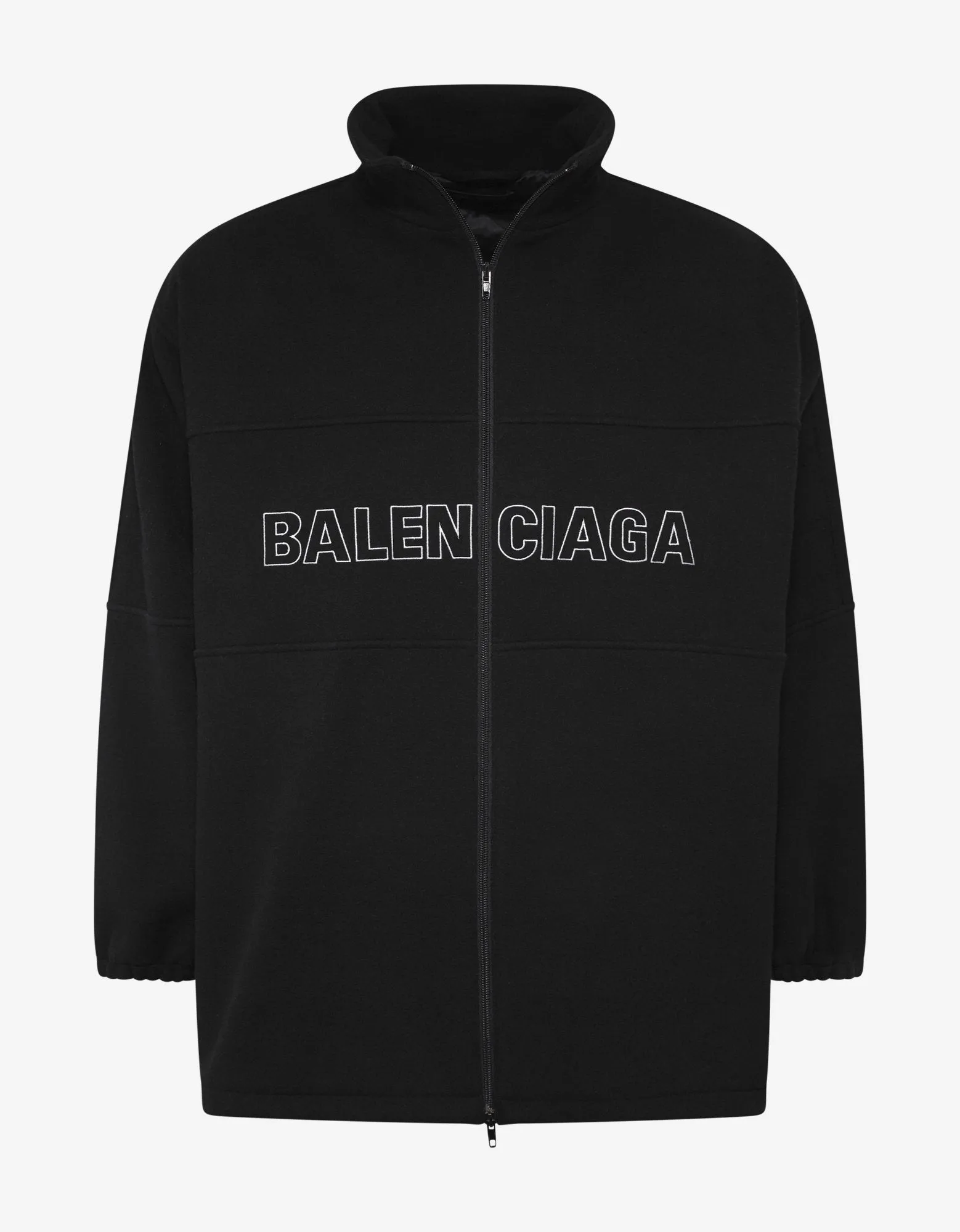 Black Logo Oversized Tracksuit Jacket