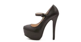 Black Super High Mary Jane Platforms