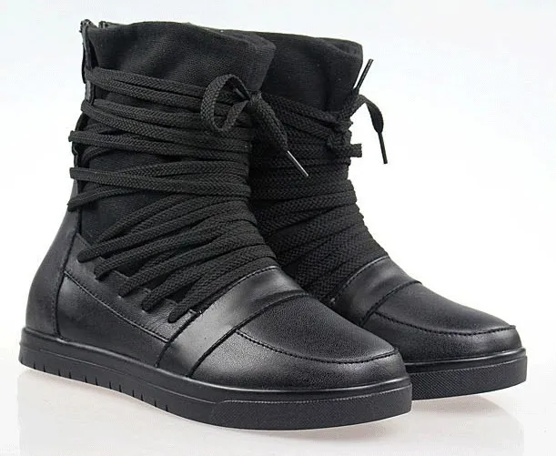 Black Punk Rock High Top Sneakers