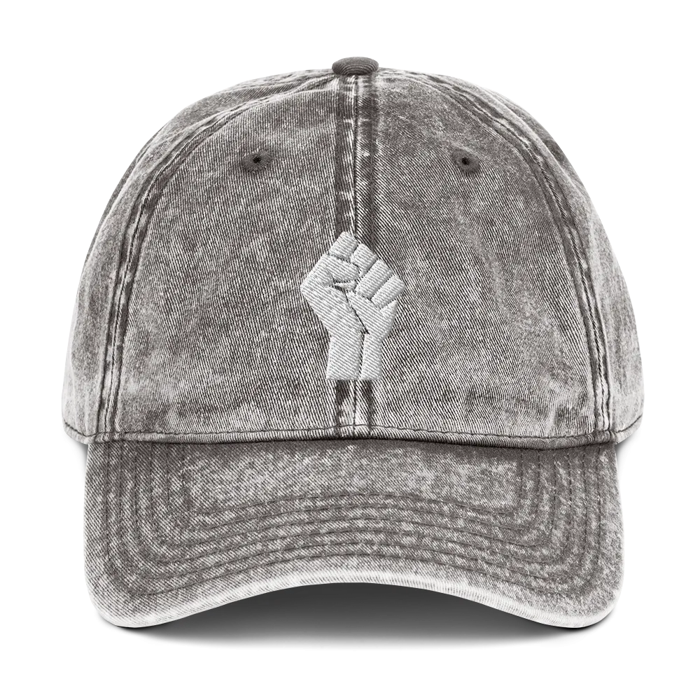 Black Power Washed Vintage Dad Hat