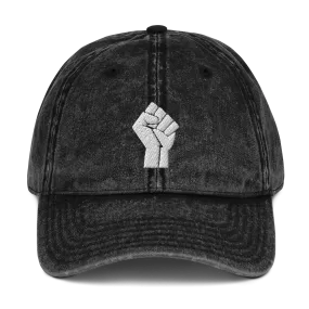 Black Power Washed Vintage Dad Hat