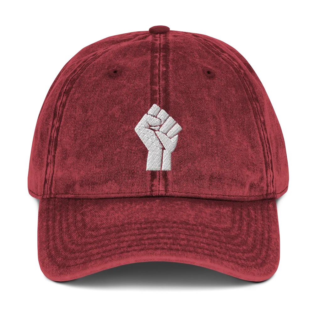 Black Power Washed Vintage Dad Hat