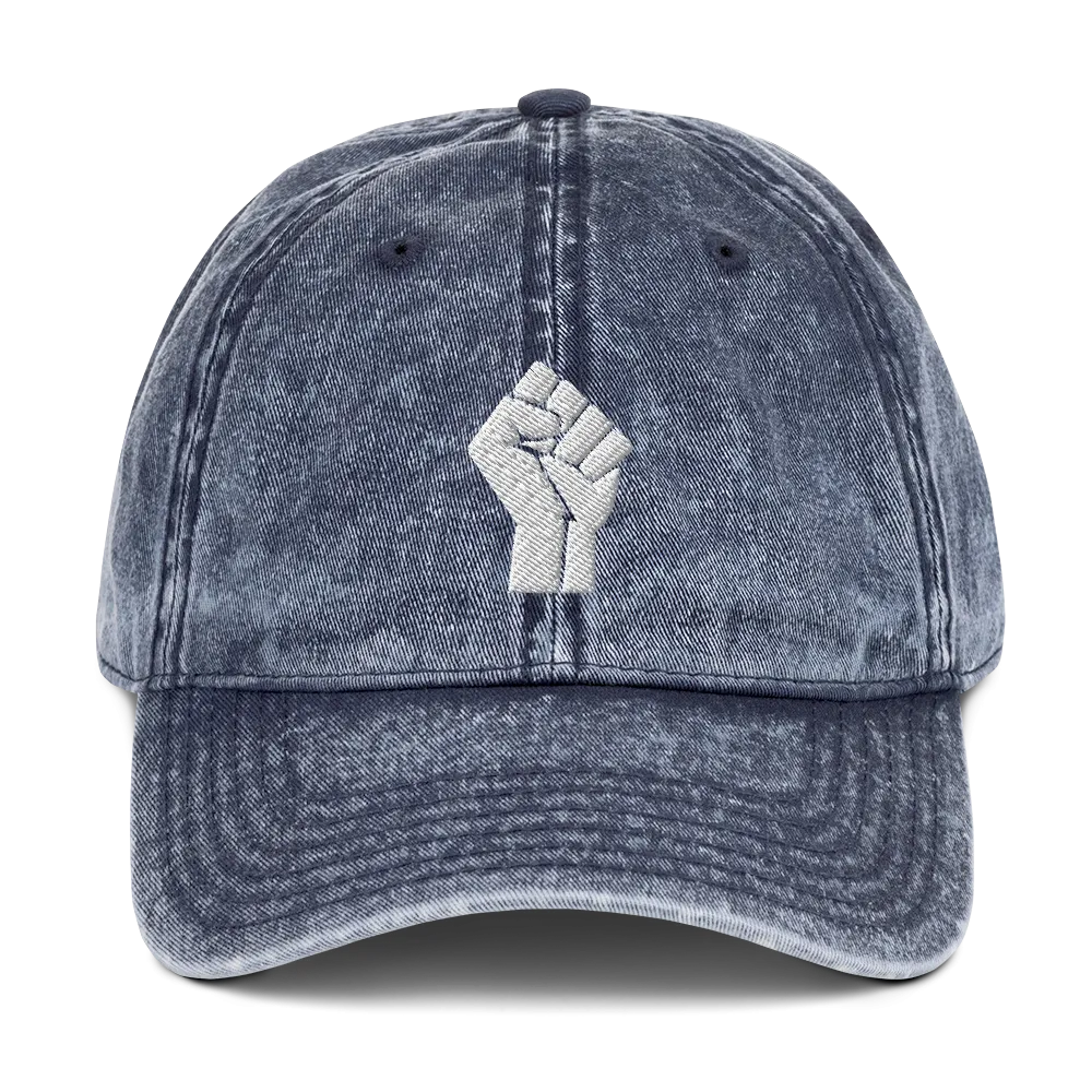 Black Power Washed Vintage Dad Hat