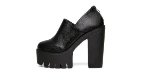 Black Punk Rock Chunky High Heels Platforms