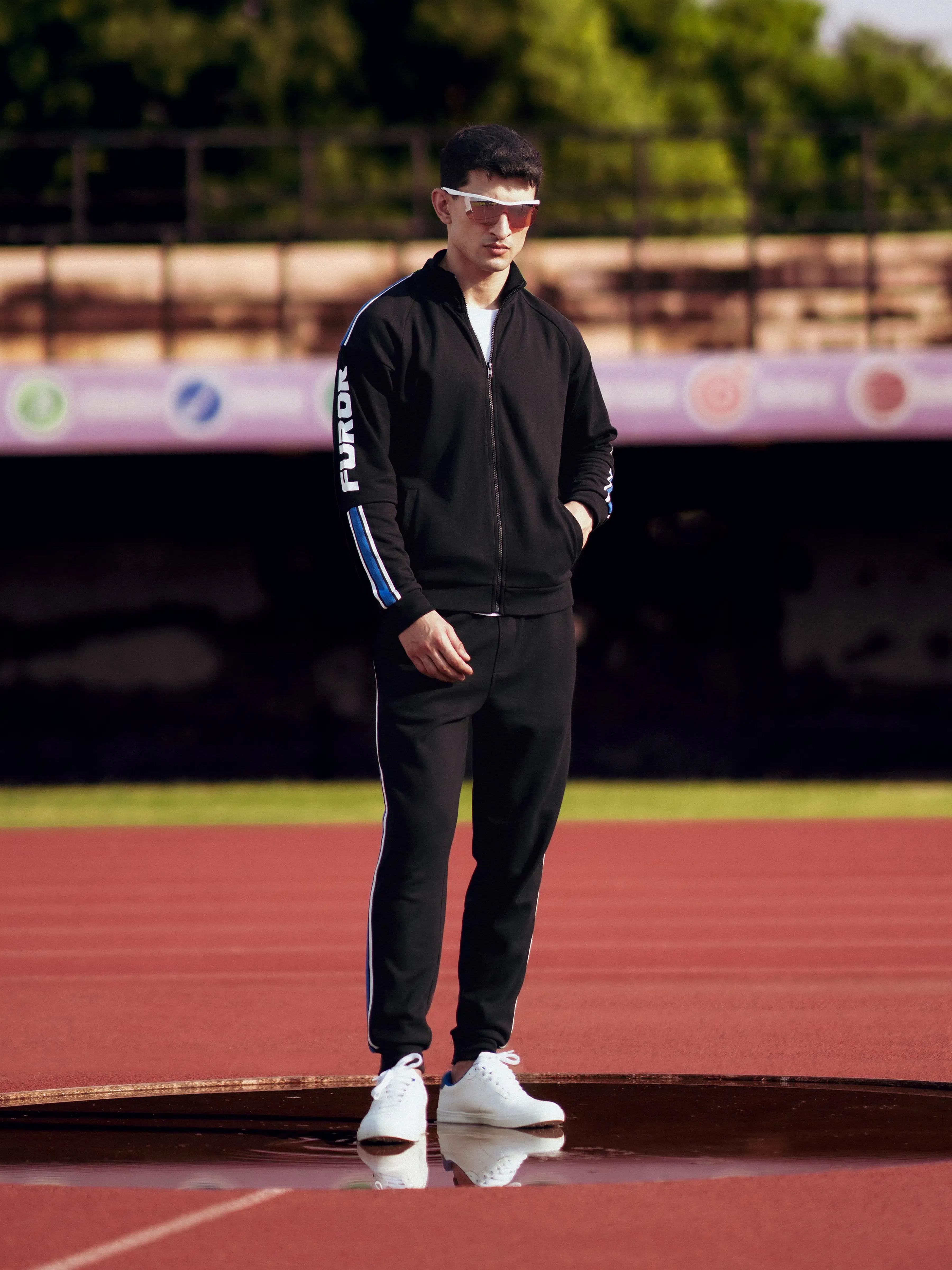 Black Regular Fit Jog Pant | Tracksuit - FMBTKS24-004