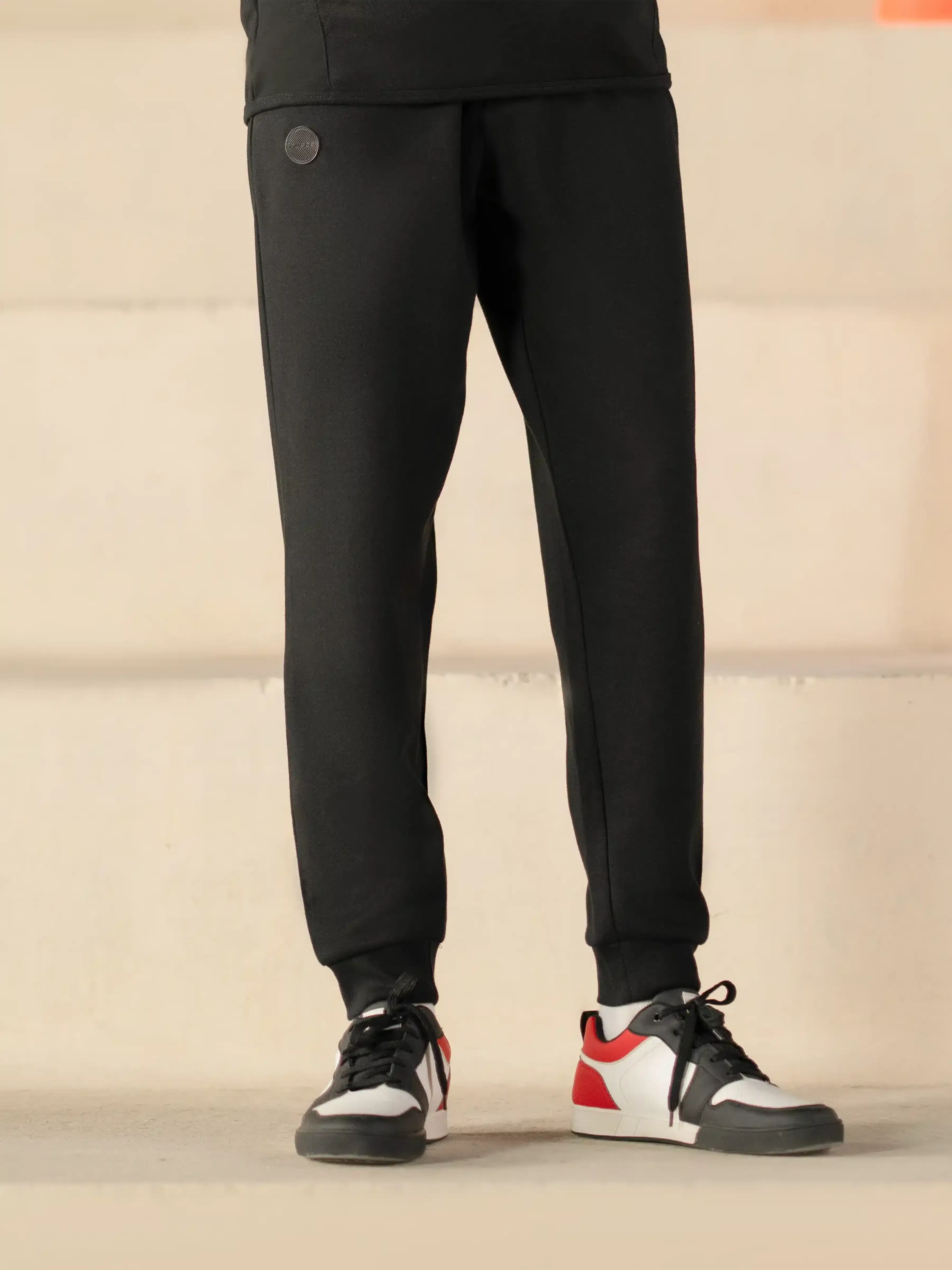 Black Regular Fit Jog Pant | Tracksuit - FMBTKS24-013