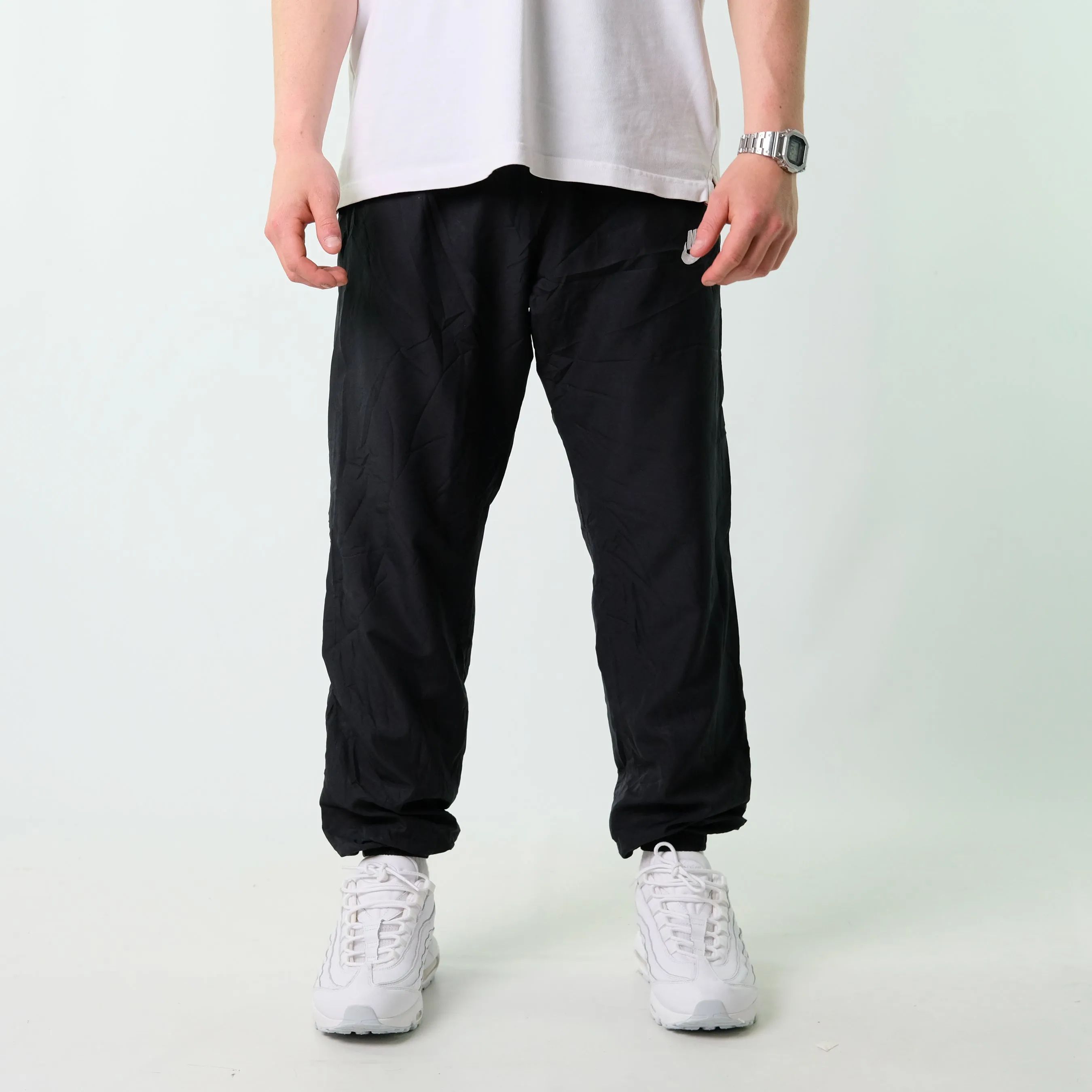 Black y2ks Nike Tracksuit Bottoms  Baggy Pants (34x30)