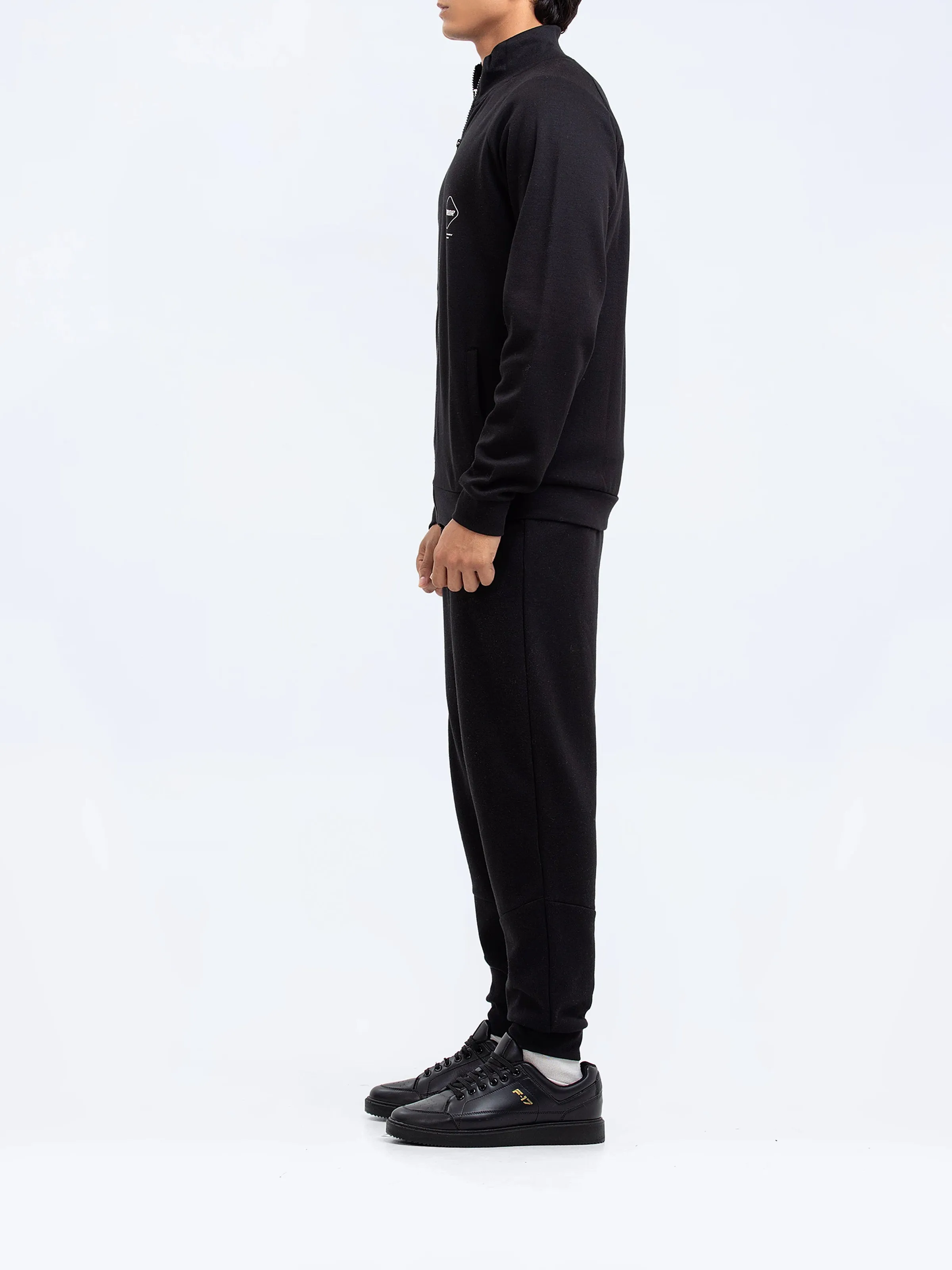 Black Zipper Jacket | Tracksuit - FMTTKS24-003