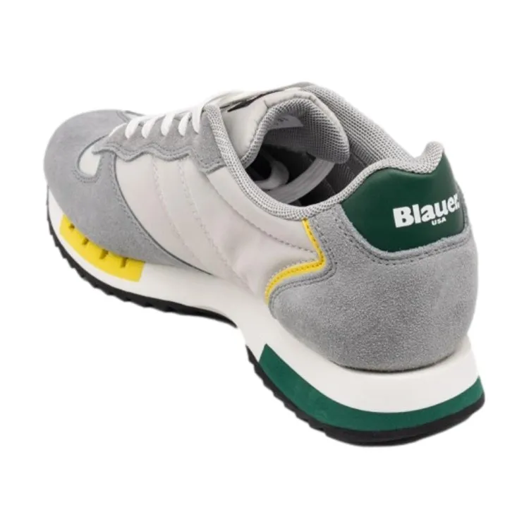 White Green Lace-up Men's Sneakers by Blauer