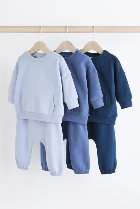 Blue Baby Sweatshirt and Joggers Set 6 Pack