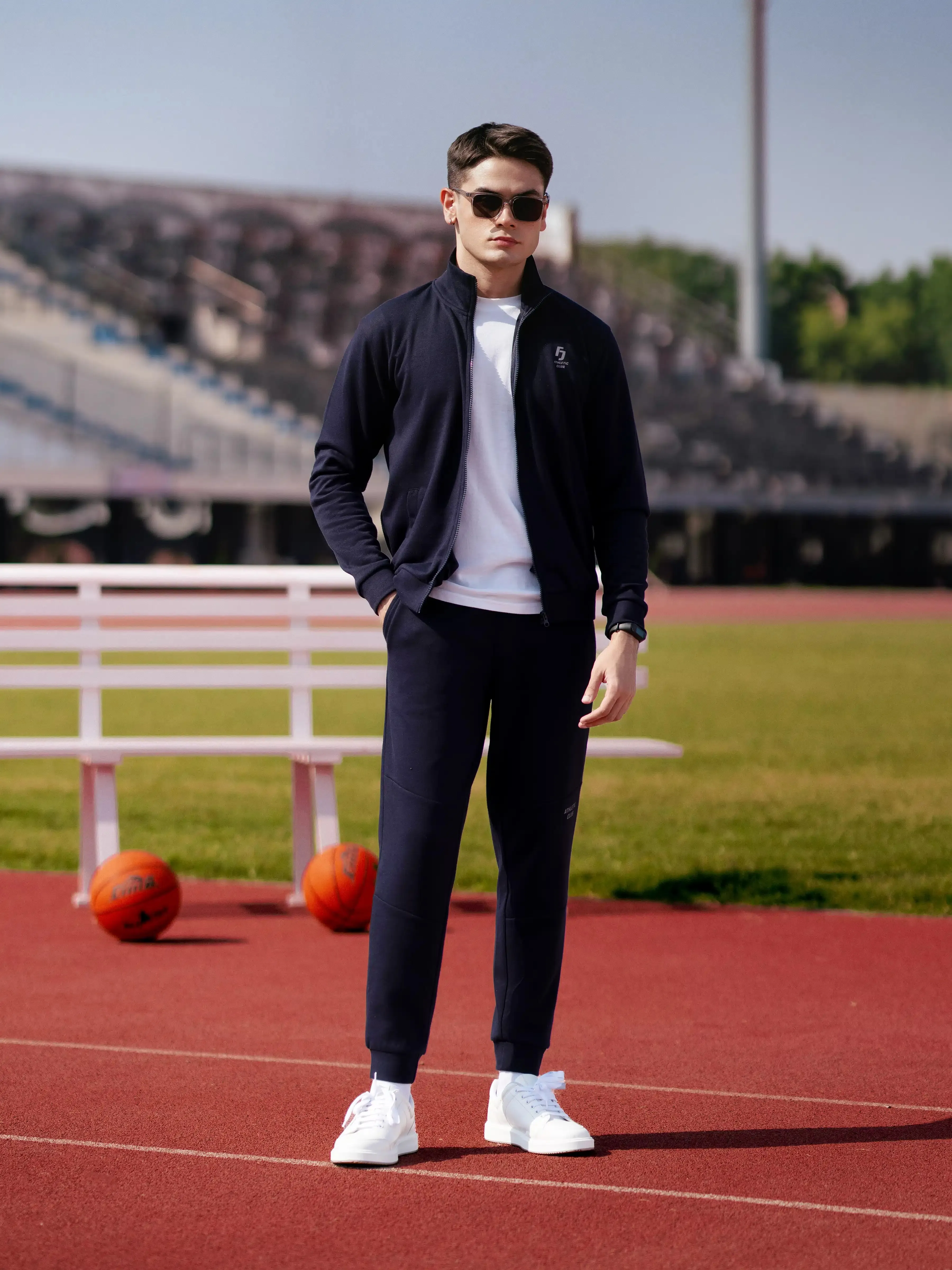 Blue Regular Fit Jog Pant | Tracksuit - FMBTKS24-016