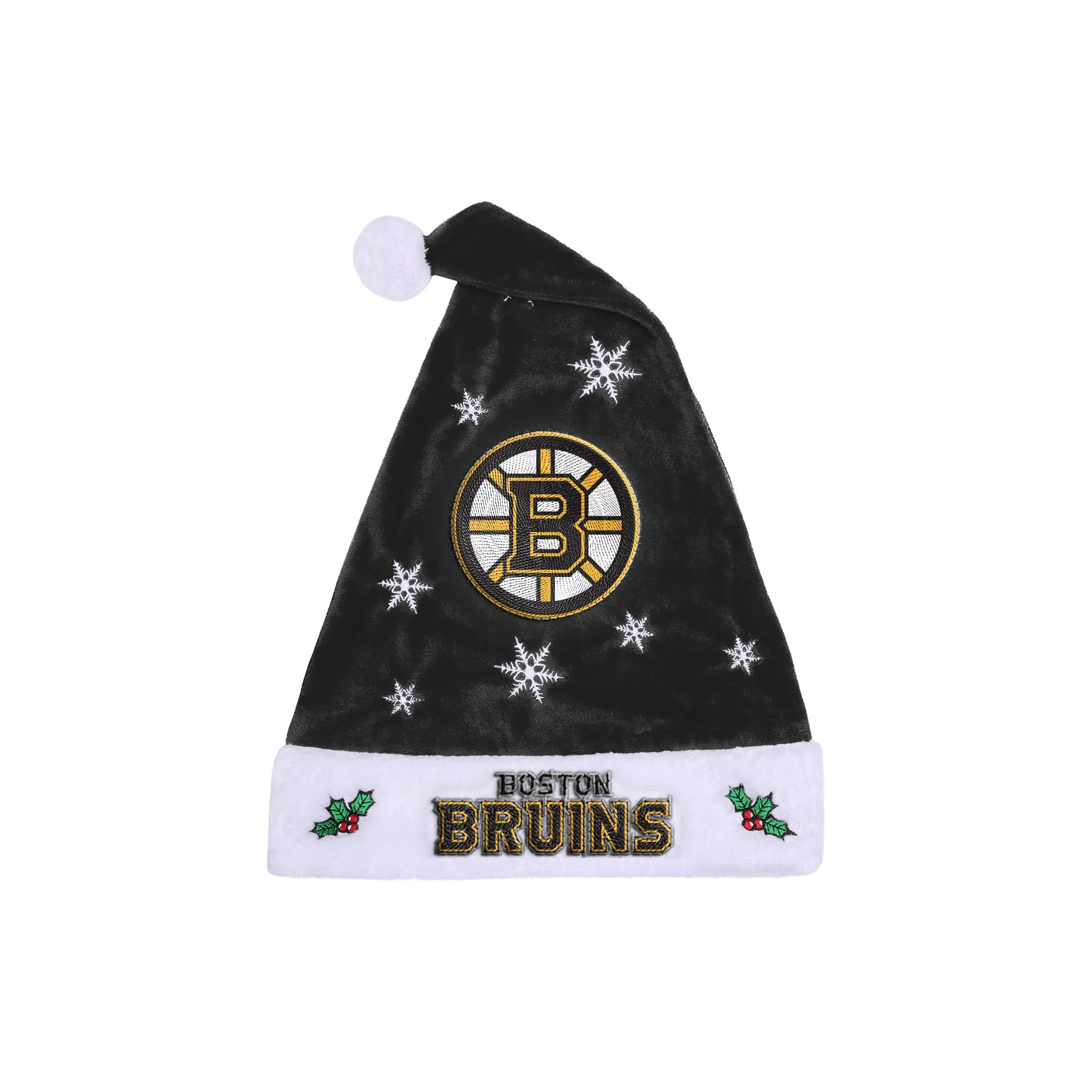 Boston Bruins Embroidered Santa Hat