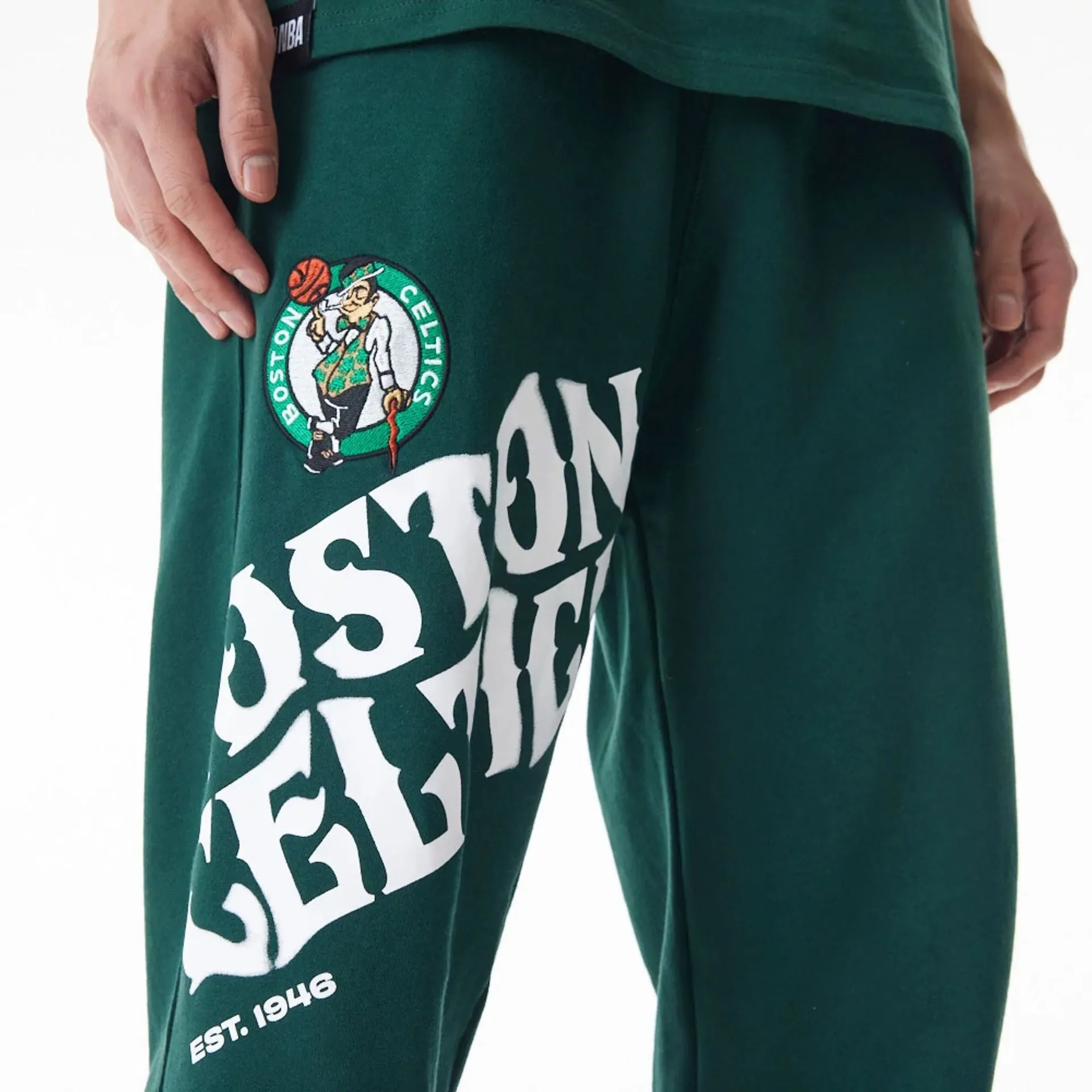 Boston Celtics NBA Graphic Dark Green Joggers