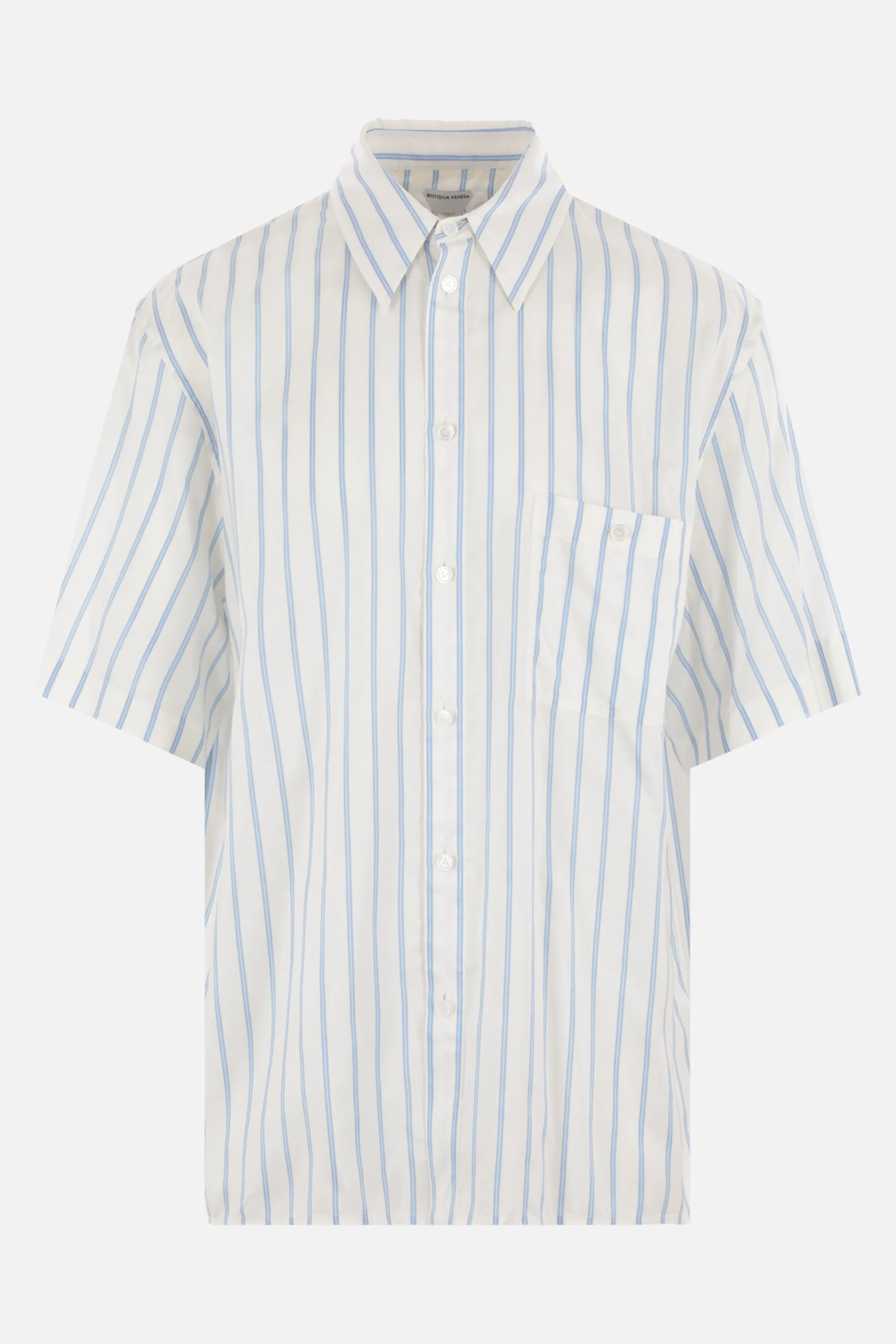 Bottega Veneta silk short-sleeve striped shirt