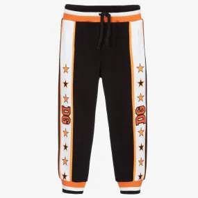 Boys Black & Orange Joggers