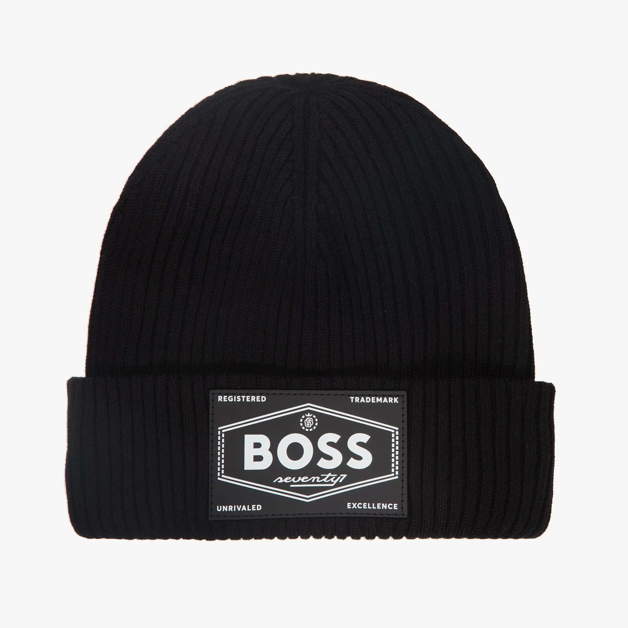 Boys Black Knitted Beanie Hat