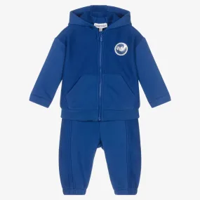 Blue Cotton Boys Tracksuit