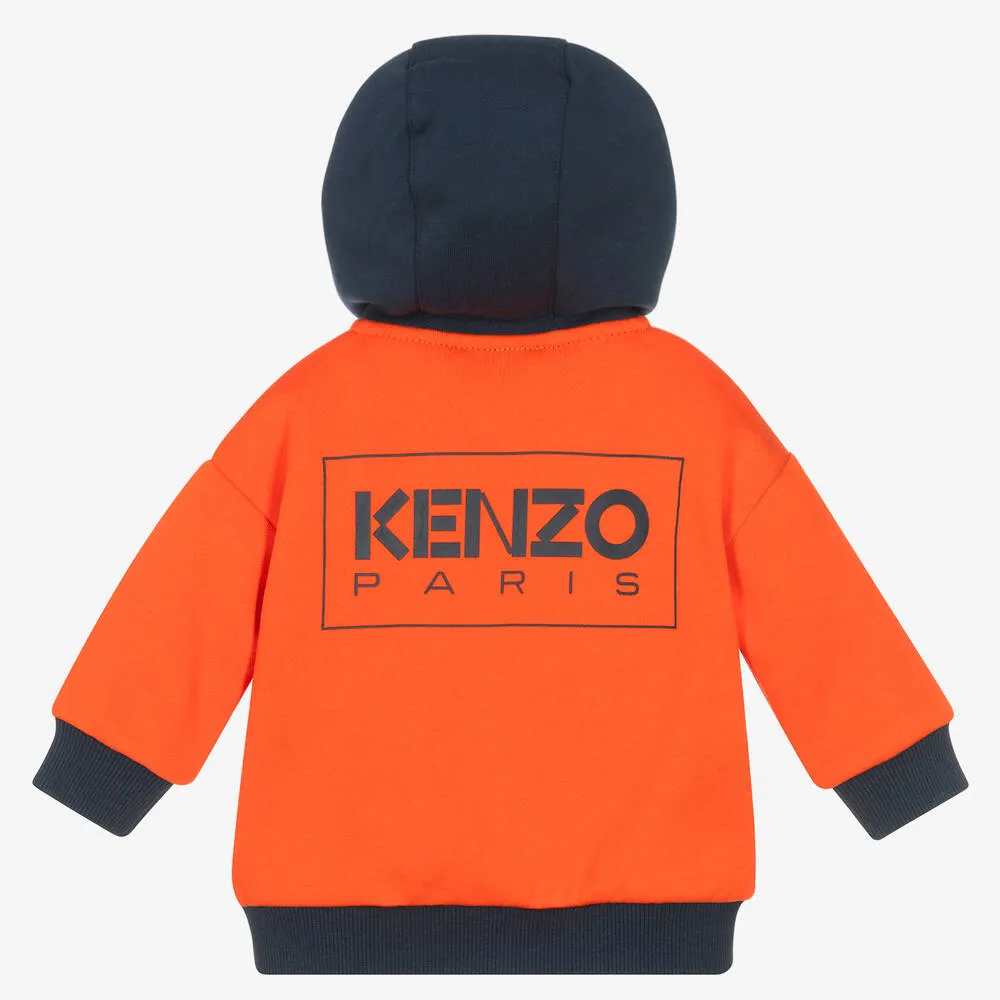 Orange Cotton Boys Tracksuit