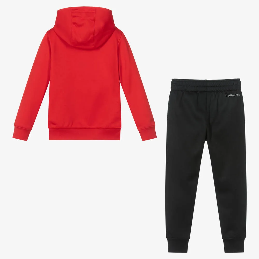 Boys Red & Black Tracksuit