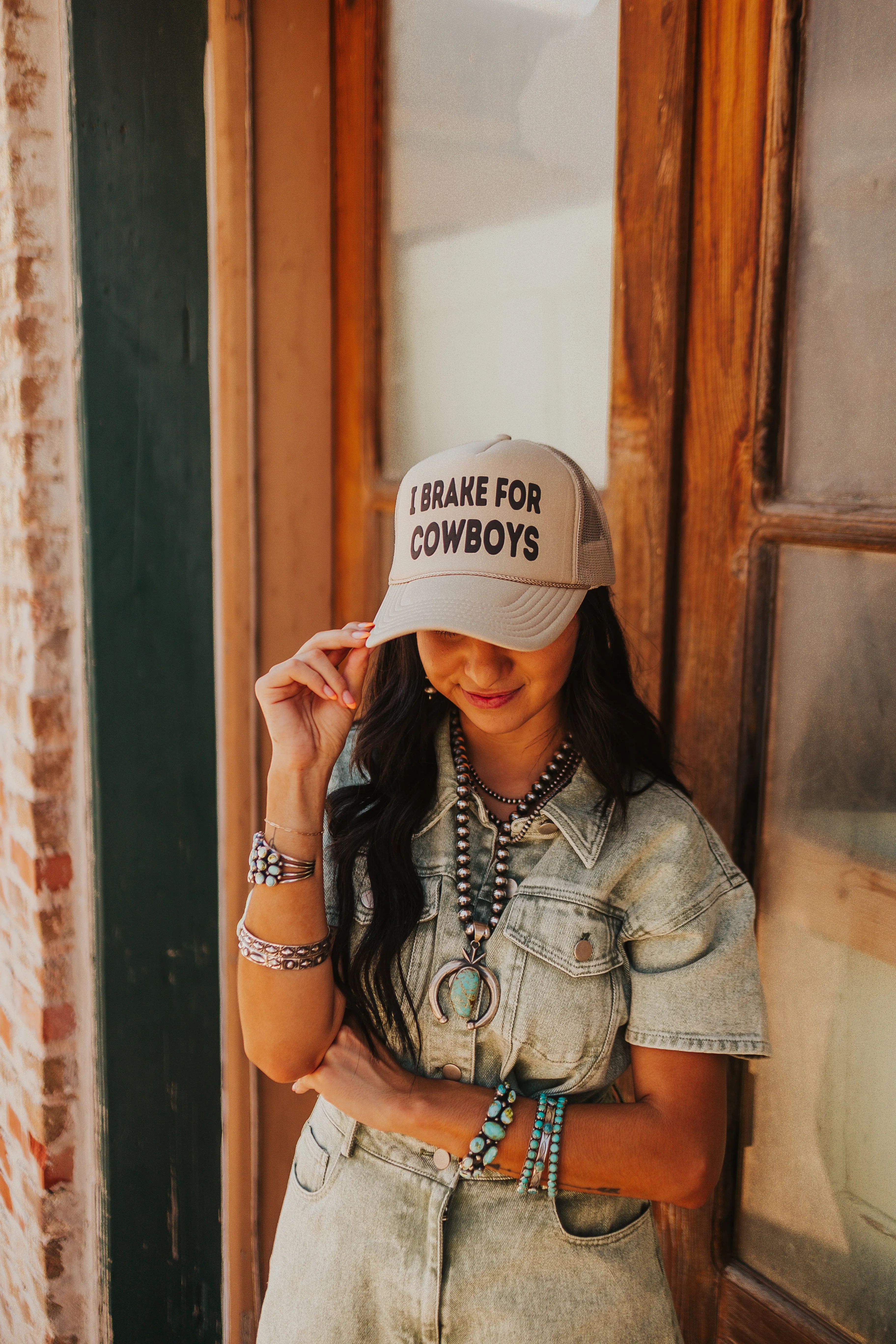 Brake for Cowboys Trucker Hat