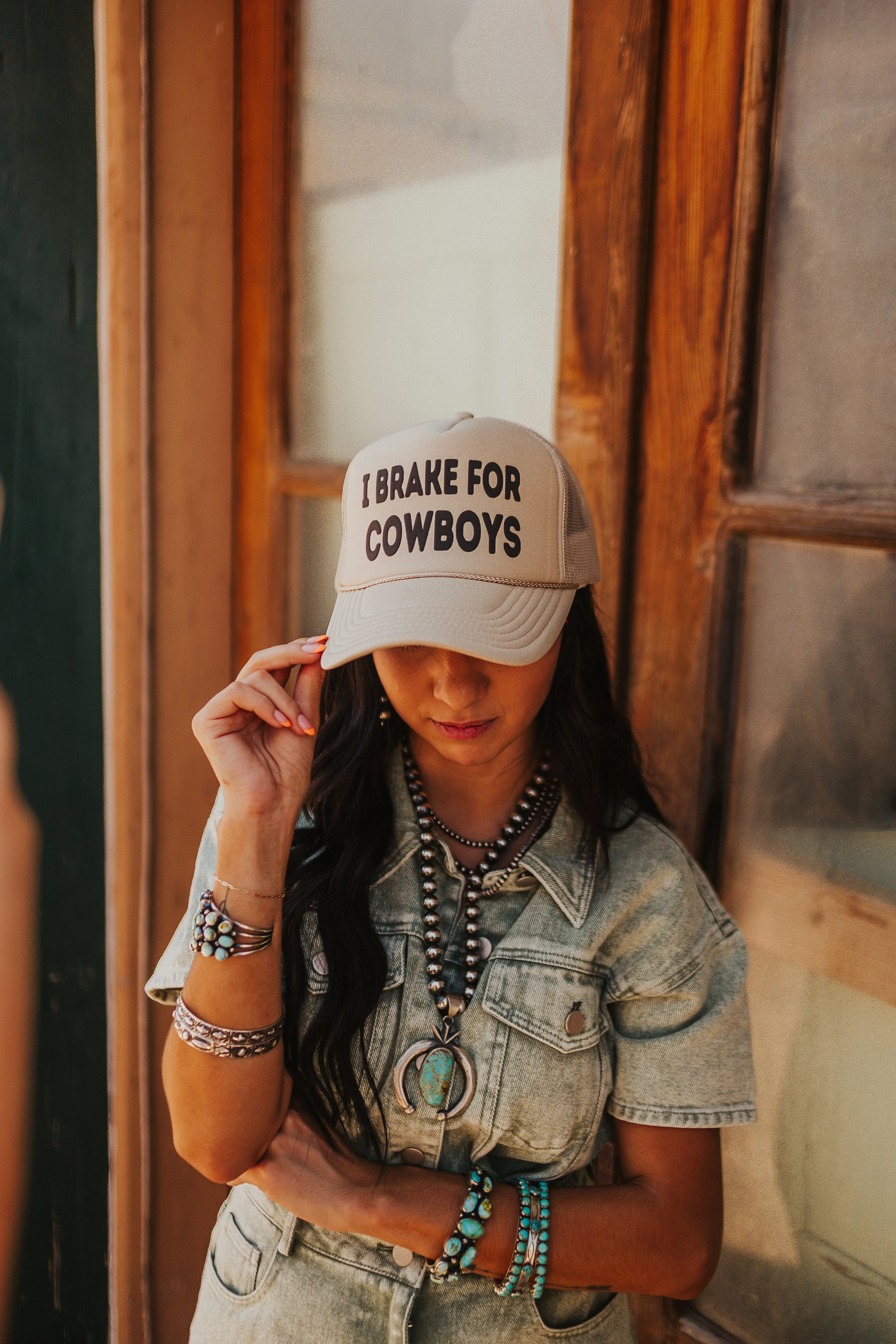 Brake for Cowboys Trucker Hat