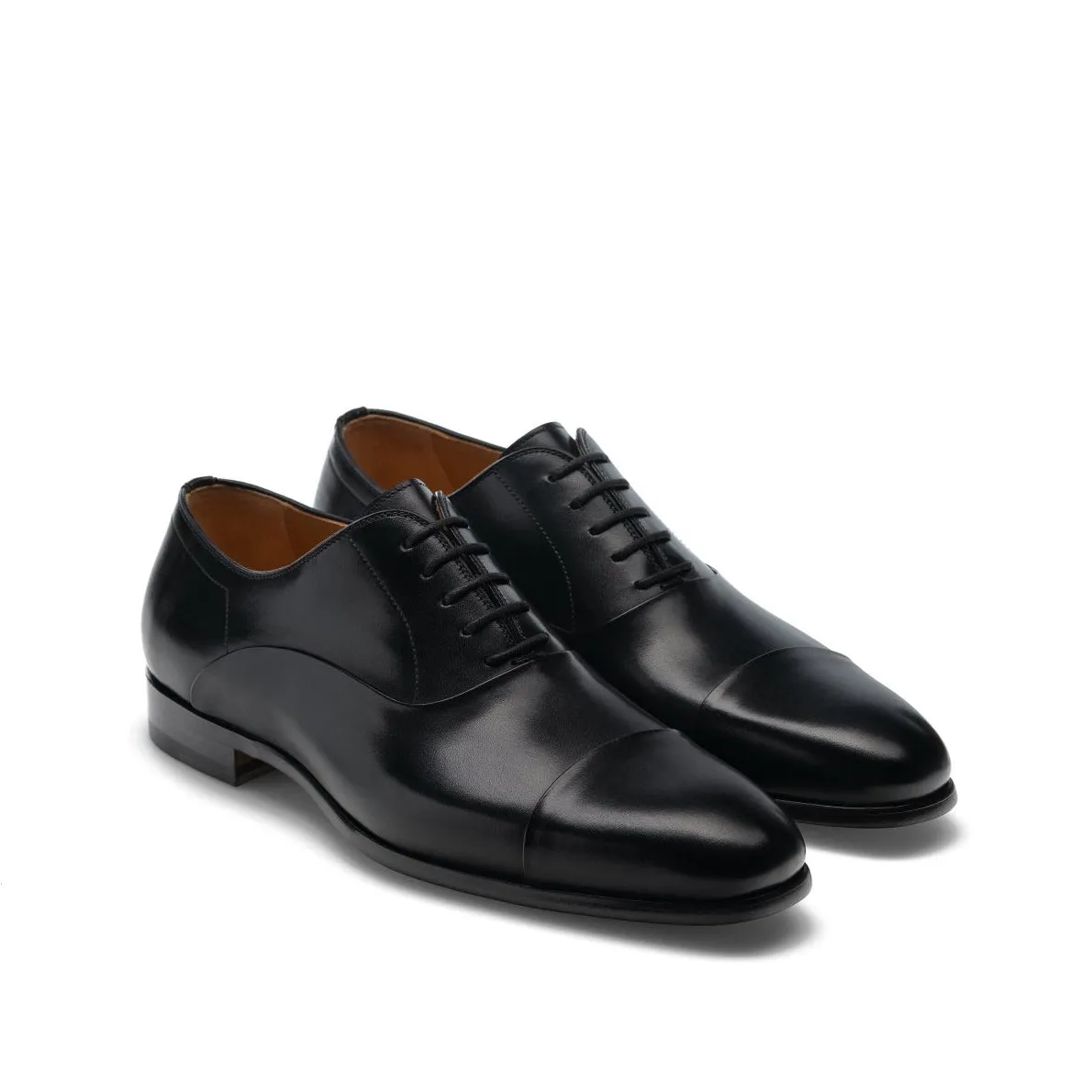 Brooklyn Black Calf-Skin Leather Cap-Toe Oxfords by Magnanni - Style 23192 Segovia