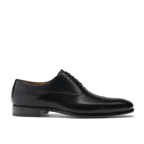 Brooklyn Black Calf-Skin Leather Cap-Toe Oxfords by Magnanni - Style 23192 Segovia