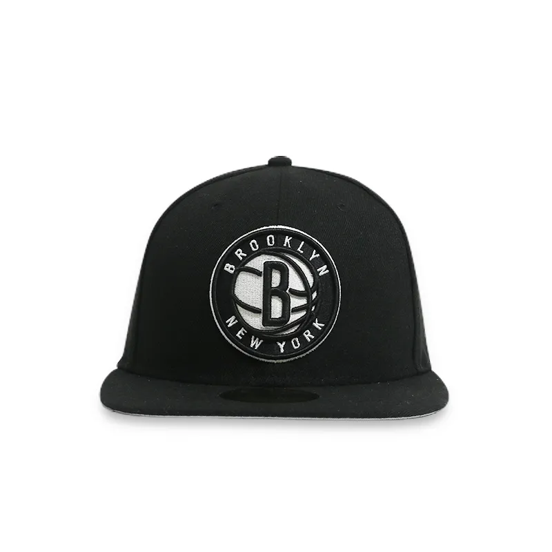 Brooklyn Nets Men's Black Fitted Cap