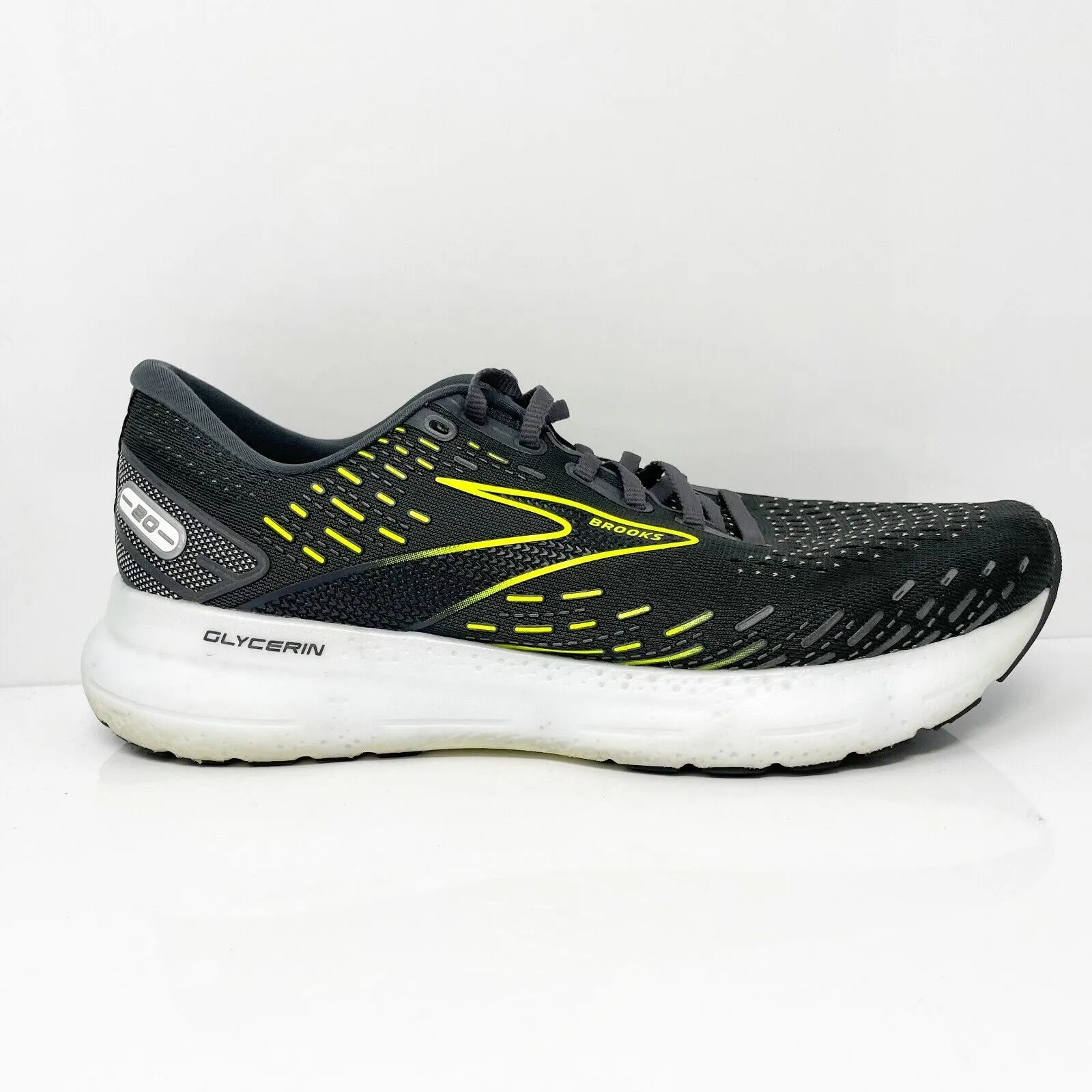 Brooks Mens Glycerin 20 1103821D047 Black Running Shoes Sneakers Size 9.5 D