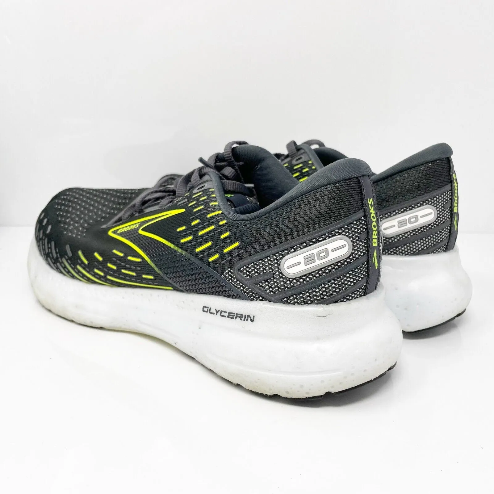 Brooks Mens Glycerin 20 1103821D047 Black Running Shoes Sneakers Size 9.5 D