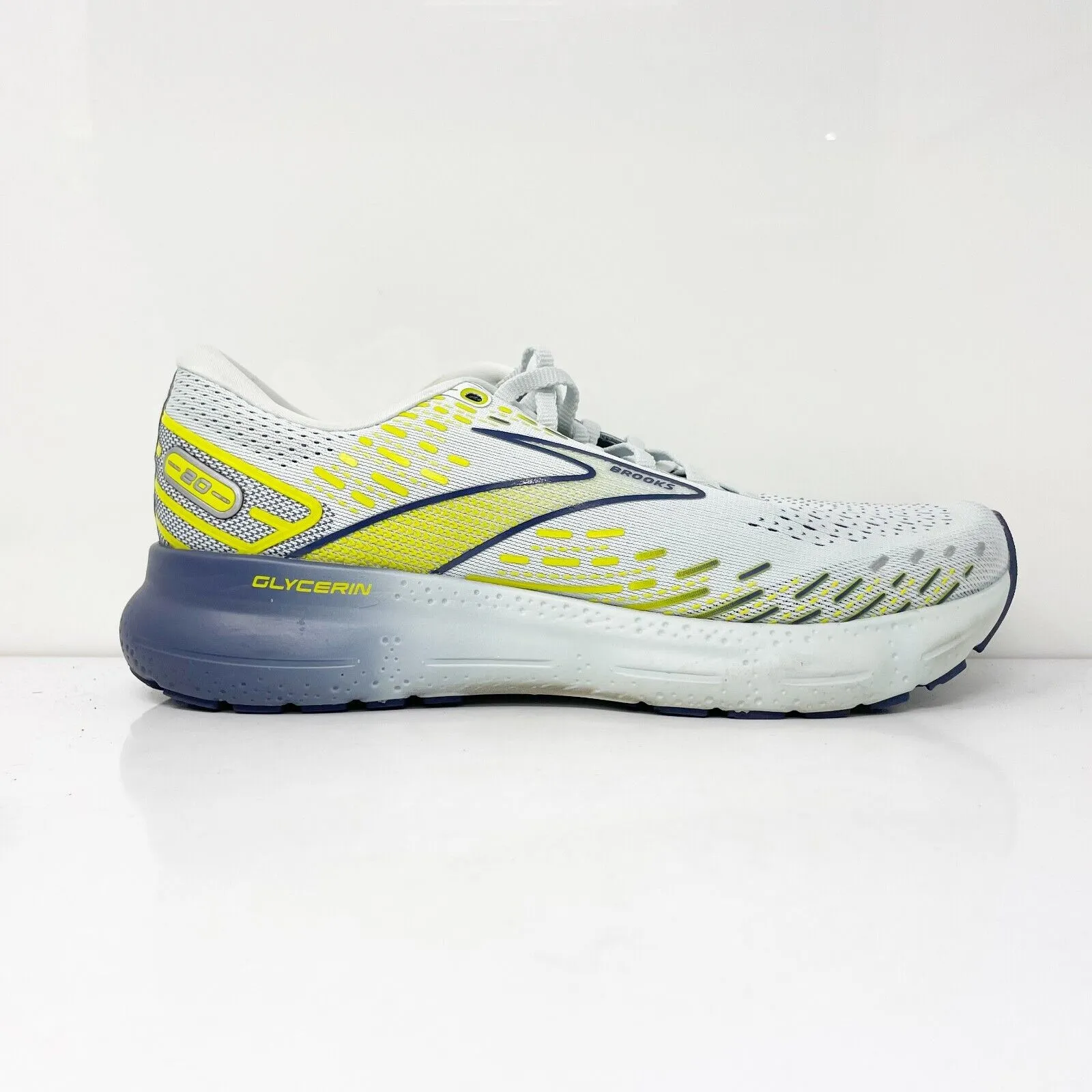 Brooks Mens Glycerin 20 1103821D483 Blue Running Shoes Sneakers Size 9 D