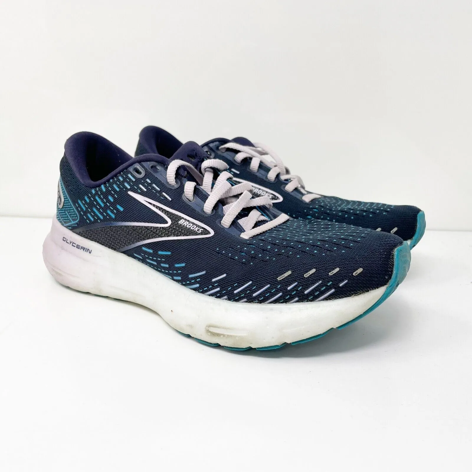 Brooks Womens Glycerin 20 1203691B499 Blue Running Shoes Sneakers Size 8.5B