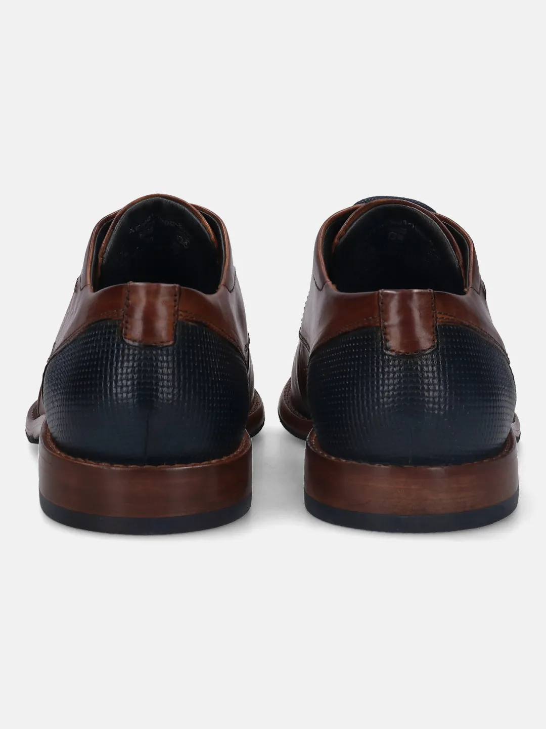 bugatti Cognac Premium Leather Derby Shoes