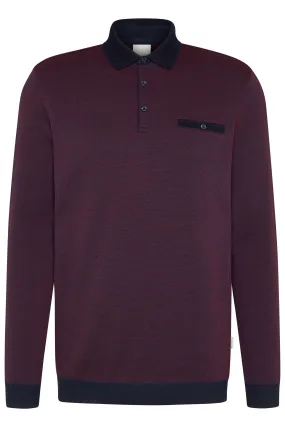 Bugatti LS Knit Polo Red