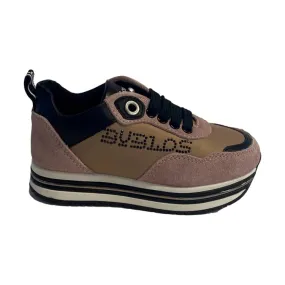 Byblos O-320 Platform Pink Girls' Lace-up Sneakers