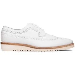 Calzoleria Toscana Dongo Calfskin Wingtip Derby White