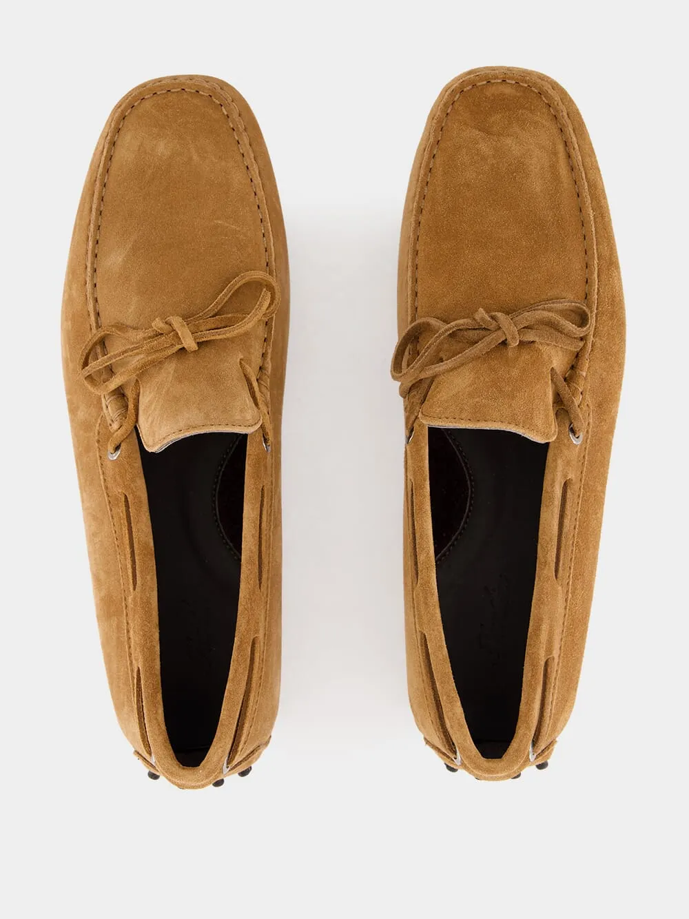 Caramel Suede Driving Shoes