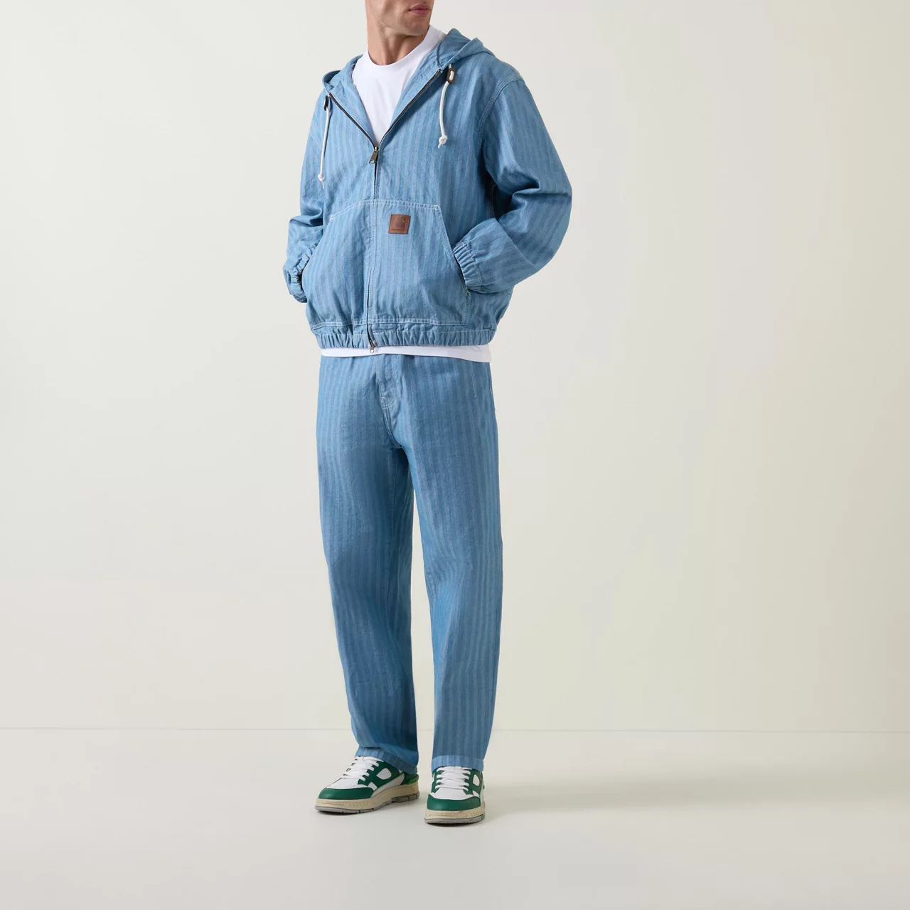 CARHARTT WIP Menard Striped Trousers - Blue