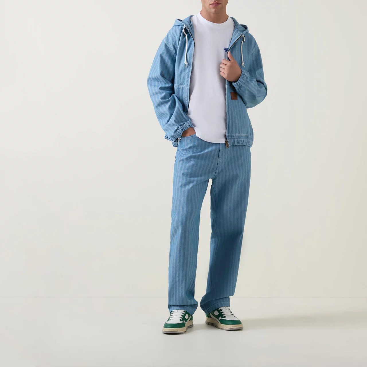 CARHARTT WIP Menard Striped Trousers - Blue