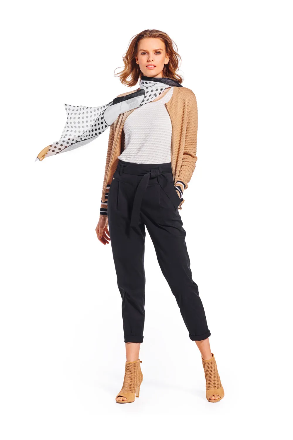 Caroline Biss HIGH WAISTED COMFORTABLE BAGGY TROUSERS