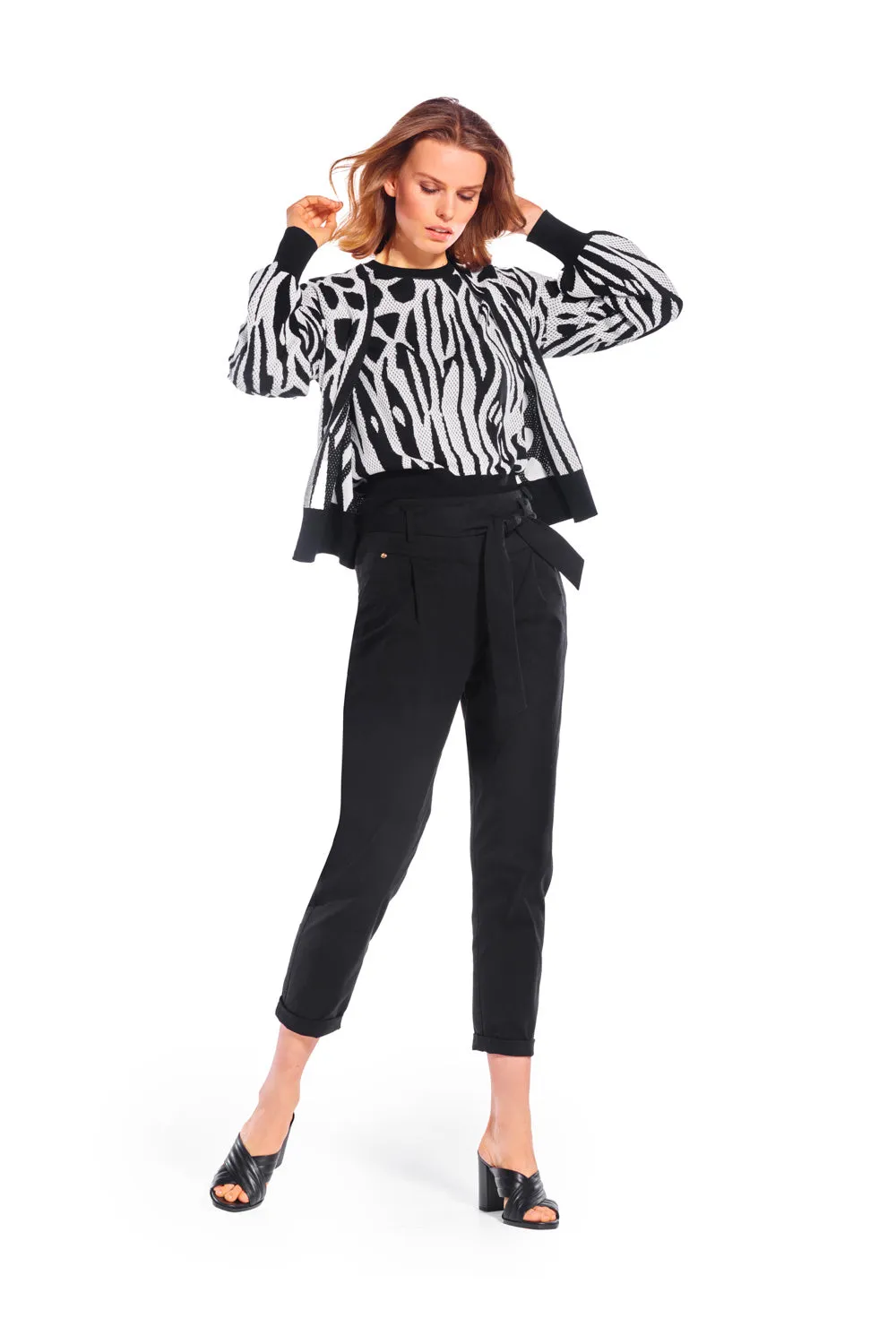 Caroline Biss HIGH WAISTED COMFORTABLE BAGGY TROUSERS