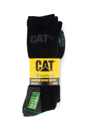 Cat Bamboo Work Socks - Pack of 3