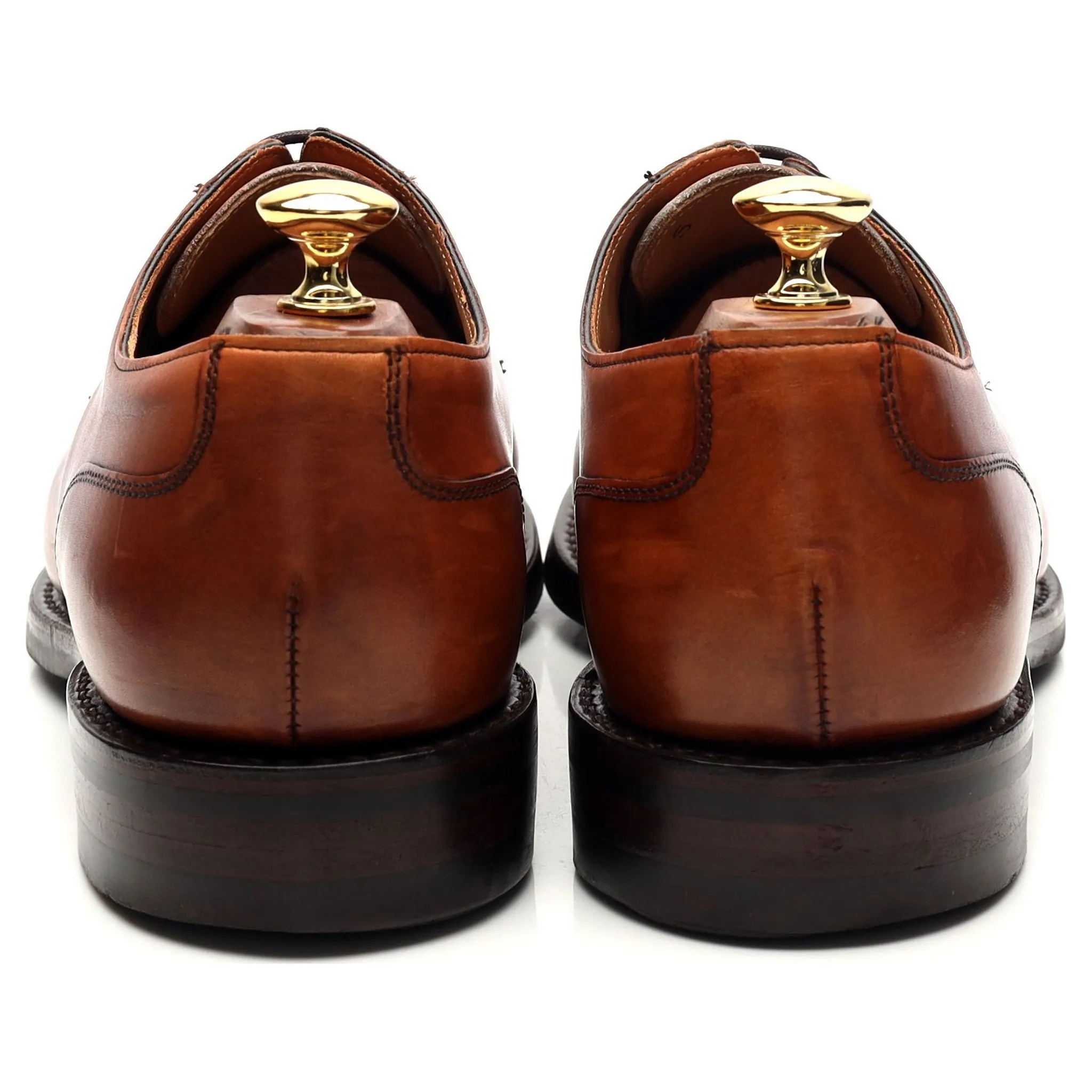 'Chiswick' Tan Brown Leather Derby Split Toe UK 9 F