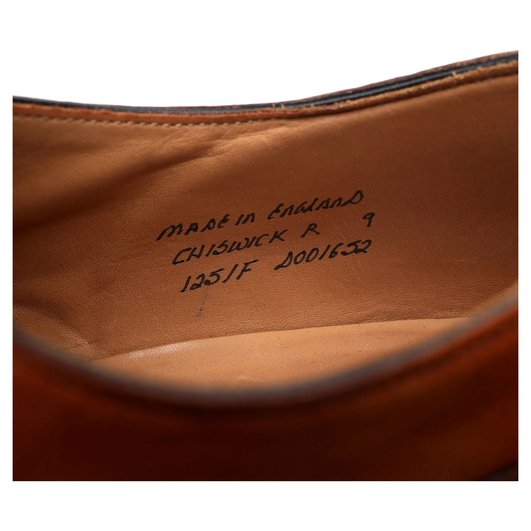 'Chiswick' Tan Brown Leather Derby Split Toe UK 9 F