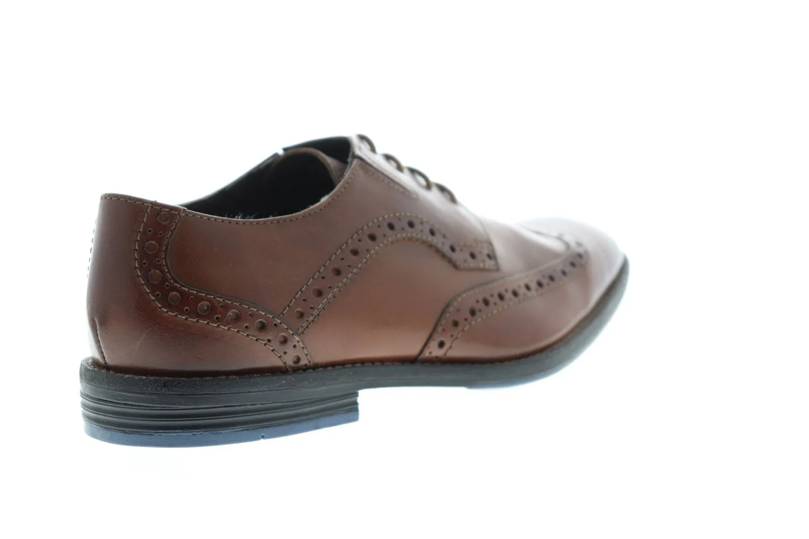 Clarks Prangley Limit 26123264 Brown Leather Comfort Wingtip Oxfords Shoes