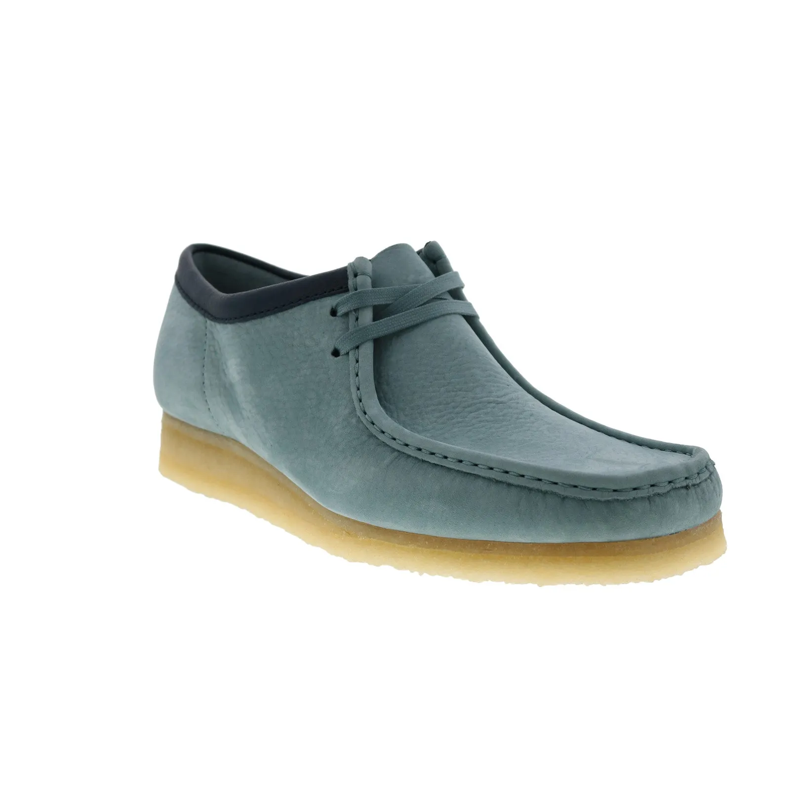 Clarks Wallabee 26162538 Gray Nubuck Oxfords & Lace Ups Casual Shoes