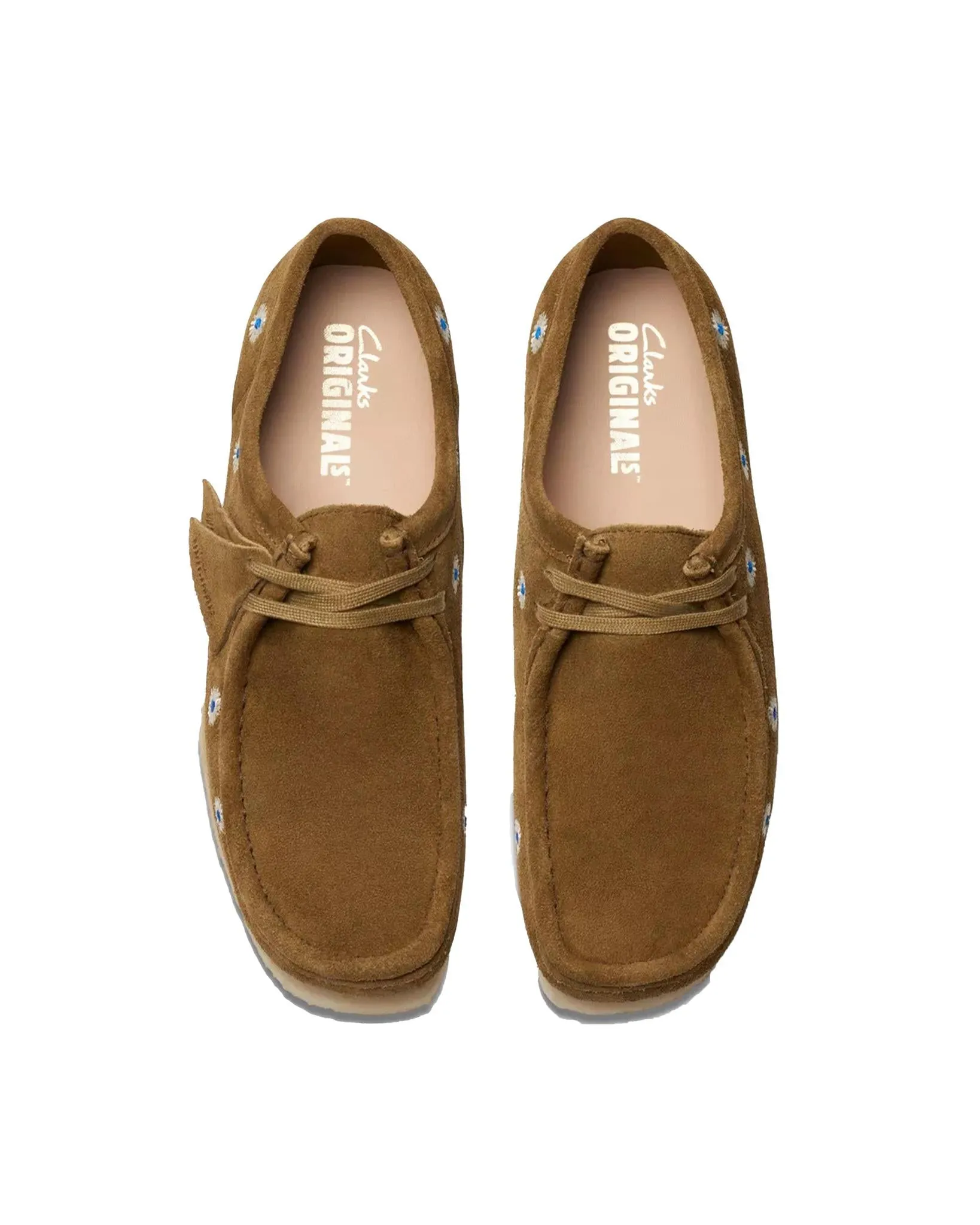 Clarks Wallabee Dark Olive Embroidery