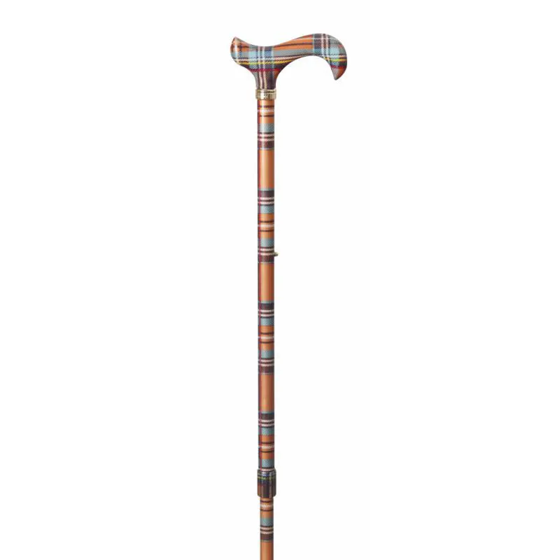 Classic Canes Fashion Derby Multi-Colour Tartan Cane