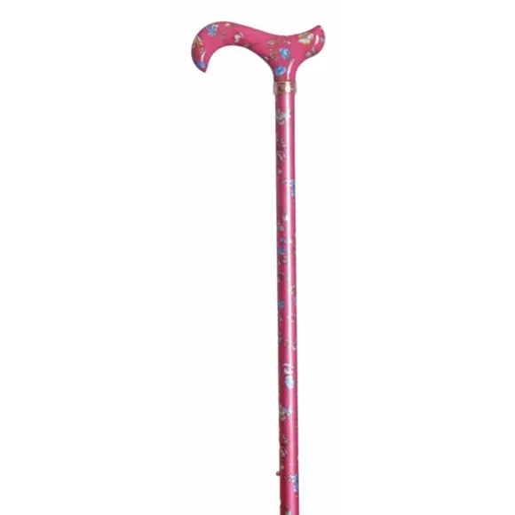 Classic Canes Tea Party Derby Adjustable Pink Floral 77-100cm