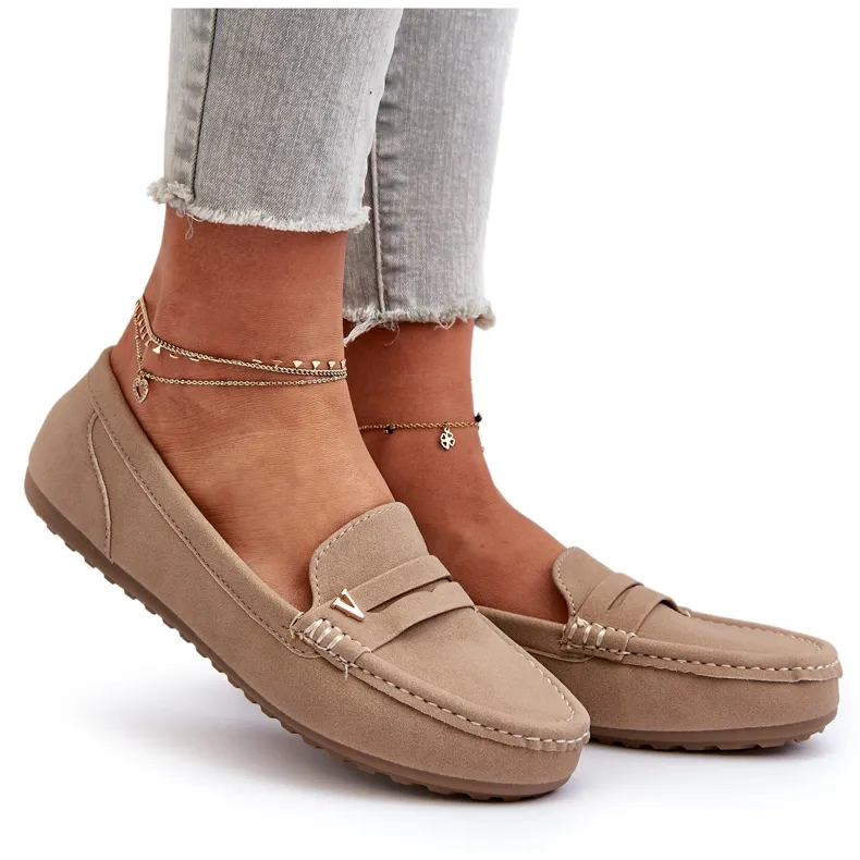 classic beige women's moccasins Iramarie